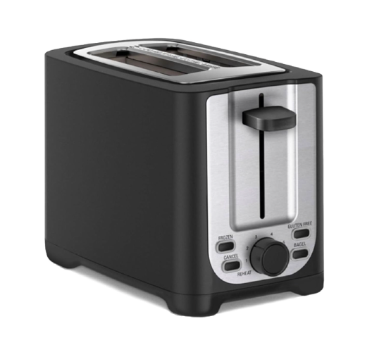 bella 2 Slice Toaster with Auto Shut Off - Extra Wide Slots & Removable Crumb Tray and Cancel, Defrost & Reheat Function - Toast Bread, Bagel & Waffle, Black