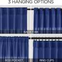 Nanspring Classic Blue Linen Curtains 108 Inches Long for Living Room Bedroom 2 Panels Set Extra Long Back Tab Curtain Light Filtering Sheer Drapes Floor to Ceiling Curtain for Large Windows 52x108