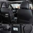 Coverado Seat Covers, Car Seat Covers Front Seats, Black Car Seat Cover, Waterproof Car Seat Covers, Car Seat Cushion, Front Car Seat Covers Leatherette Car Seat Protector Universal Fit Most Cars