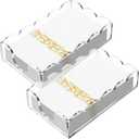 Chunful 2 Pcs Acrylic Napkin Holder Scalloped Acrylic Guest Towel Holder 8.5 x 5 x 2.4 inches Clear Hand Towel Tray for Bathroom Kitchen Disposable Paper Room Accessories