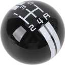 KIMISS 5 Speed Manual Shift Knob, for Mustang 1967-2018, Round Ball Design with 3 Adapters, Racing Style Gear Lever Knob