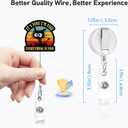 5 Pcs Funny Badge Reel Retractable Name Tag ID Clip Holder Nursing Student RN Pediatric Teacher Funny Office Work Accessories 23