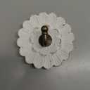 Distress Wood Flower Coat Hooks for Wall Hanging, Single Small Vintage Decorative Hanger for Keys, Bags, Towels (Robe Hanger)