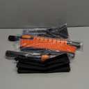 AMADAW 45" Extendable Snow Brush and Ice Scrapers for Car Windshield [360° Rotating Snow Brush Head] MilitaryGrade Sturdy Ice Scraper for Sedans, SUVs and Trucks Easy Storage Orange