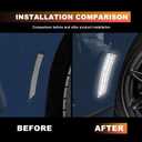 KUNGKIC For Ford Mustang 2024 2025 LED Turn Signal Brake Parking Side Marker Light Daytime Running Waterproof Sequential Blink Sport Style Extend Decoration Accessories 2PCS