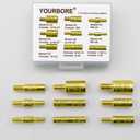 Gun Cleaning Rod Fitting adapters 9 pcs Pack 5-40 8-32 10-32 5/16-27 M4 Threads in Male or Female