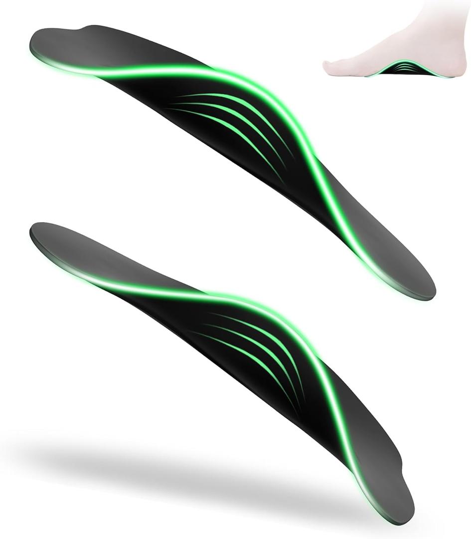 Arch Support Inserts Women Men Orthotic Plantar Fasciitis Foot Pain Relief | 3 Arch Design for All Foot Types, Relief Foot Back Hip Knee Pain, 3/4 Length Orthotic Insole, Working & Walk All Day Comfort, XL