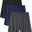 DAVID ARCHY Micro Modal Underwear Soft Mens Boxer Shorts Loose Breathable Boxers for Men 3 Pack(XL,Navy Blue/Black/Dark Gray)