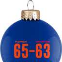 Team Beans Florida Gators 2025 NCAA Basketball National Champions Glass Ball Christmas Tree Ornament-2 5/8"-2 Sided-Blue, Pack Of 2