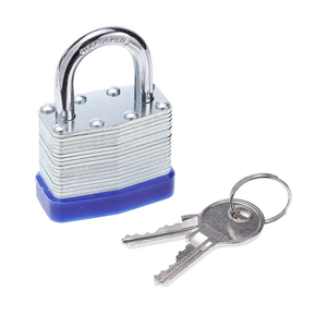 Laminated Padlocks with Keys, 30mm Heavy Duty Key Pad Lock Outdoor Weatherproof Lock Short Shackle Padlock Laminated Steel Key Padlock for Garden Shed Garage Fence Storage Unit