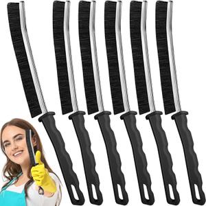 2 x Crevice Cleaning Brush - 6pcs Hard Bristle Shower & Bathroom Gap Cleaning Tools