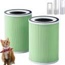 2 Pack H13 KILO Pet Replacement Filter for Afloia KILO, KILOPLUS, KILOPRO, MIRO, MIRO PRO and MORENTO MR-Kilo, 360 4-Stage Filtration, True HEPA Kalo Air Purifier, Green