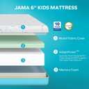 MLILY JAMA 6 Inch Kids Full Size Mattress, Memory Foam Medium Firm, Made in The USA of US Foam and Global Materials,CertiPUR-US Certified, 75x54x6,Blue