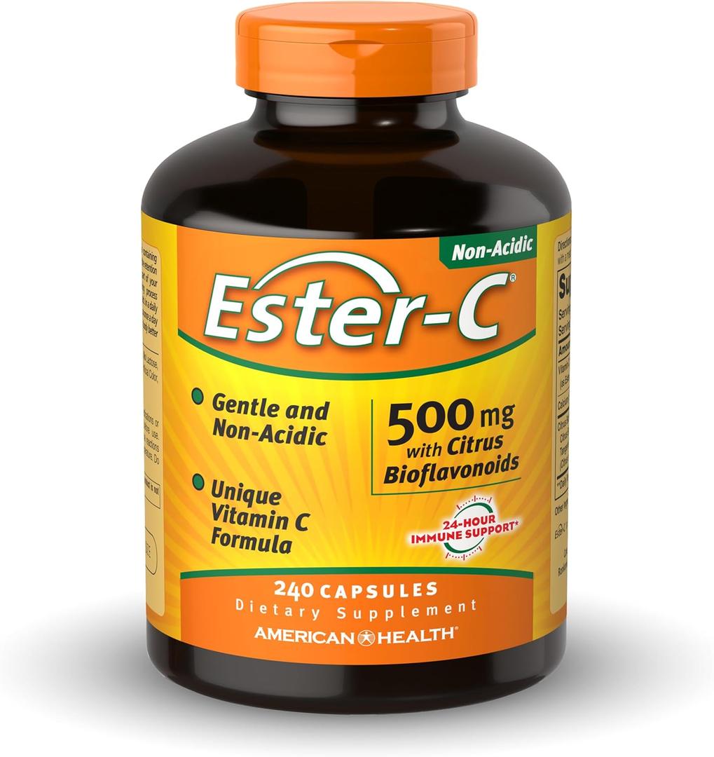 American Health Ester-C w/Citrus Bioflavonoids Capsules, 500mg, 240ct, EXP: 05/2028