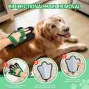 2 x BONTHEE Pet Hair Removal Gloves for Cats & Dogs | True-to-Hand Fit & Reusable Electrostatic Glove | Magic Hair Remover for Couch, Car Seat, Clothing, Carpet, Bedding