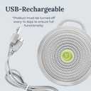 Yogasleep Hushh Portable White Noise Sound Machine for Baby, 3 Soothing Natural Sounds with Volume Control, Compact Size, Noise Canceling for Sleep Aid, Office Privacy, & Meditation, Registry Gift