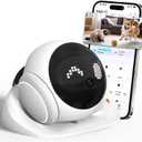 1080P Pet Camera Robot: Indoor Movable Home Security Camera with App Control, Night Vision, 2-Way Talk, Motion Detection, SD Card Storage, Smart Pet Cam for Cat/Dog/Baby/Elderly Monitor