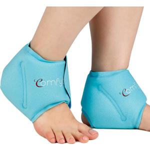 Comfytemp Ankle Ice Pack Wrap for Swelling, Plantar Fasciitis, Foot Pain Relief, FSA HSA Eligible, Gel Packs for Injuries Reusable, Hot Cold Compression for Achilles Tendonitis, Sprain Ankles, 2 Packs