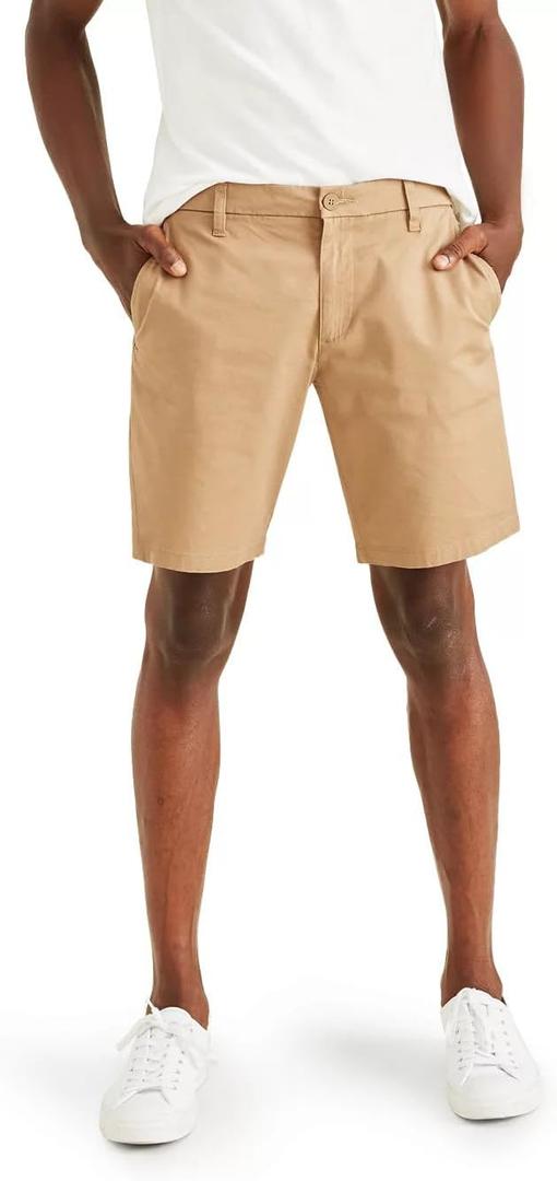 Dockers Men's Ultimate Straight Fit Supreme Flex Shorts (Regular and Big & Tall), New British Khaki, 32