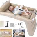 Kids Airplane Bed, Inflatable Plane Seat Extender for Toddler, Kids Travel Bed for Flight with Hand Pump, Toddler Travel Essentials