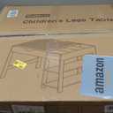 MallBest 4-in-1 Activity Table Compatible with Duplo (Large Bricks Only), Toddler Play Desk with Storage & Reversible Top for Ages 2-5, Wooden Kids Station Not for Small Lego, White