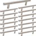 homdiy 15 Pack Brushed Nickel Cabinet Pulls 3 Inch Handles Stainless Steel Cabinet Hardware for Kitchen and Bathroom Cabinets, 5 Inch Overall Drawer Pull (3in hole centers)