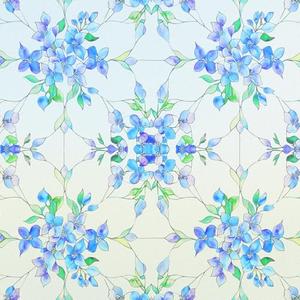SOMWISE Frosted Glass Window Privacy Film with Tools, Heat Blocking, Anti-UV, Anti-Glare, Static Cling, Decor for Home Bathroom Door, Renter Friendly, Removable, Reusable, Blue 35Inchx78.5Inch