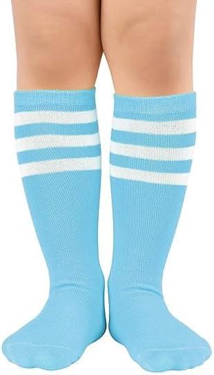 Zando Toddler Soccer Socks Breathable Athletic Socks for Boys & Girls (Blue, M)