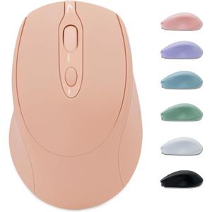 Wireless Mouse, Rechargeable Silent Portable Slim for Laptop/iPad/MacBook Pro/Air, Surface Pro/PC/Lenovo/Samsung Tablet (Nude Pink)