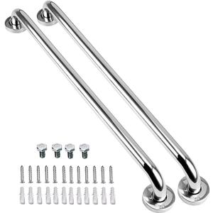 2 Pack 40 Inch Shower Grab Bar, iMomwee SUS304 Stainless Steel Bathroom Grab Bar Handle, Bathroom Shower Balance Bar,Safety Hand Rail Support,Handicap Elderly Senior Assist Bath Handle(1.25" Diameter)