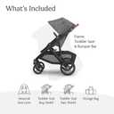 UPPAbaby Vista V3 Convertible Single-to-Double Stroller for Baby & Toddler, 30+ Configurations, Car Seat Compatible, All-Wheel Suspension, XL Basket Greyson (Charcoal Mlange/Carbon Frame), Date of Delivery 11/2024