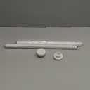 TEECK Shower Curtain Rod, 32-43 inch Adjustable Spring Tension Curtain Rod, Never Rust Anti-Slip Shower Curtain Rod for Bathroom, No Drilling, Never Collapse, Easy to Use, White