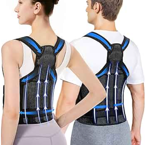 Posture Corrector for Women & Men, Back Brace Advanced Full Back Support for Upper & Lower Back Pain Relief, Spine, Neck, and Hump, XStyle MedicalGrade Lumbar Support System with Adjustable Shoulder Straightener and Breathable Design for Long Sitting