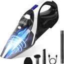Hihhy Handheld Vacuum Cordless, Car Vacuum with 9 Kpa Strong Suction, Wireless Hand held Car Vacuum Cleaner with LED Light and USB-C Charging, Mini Vacuum for Carpet, Pet Hair, Office, Car and Home