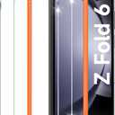 LYWHL 2-Pack Samsung Galaxy Z Fold 6 Screen Protector, Tempered Glass Front Screen Protector for Galaxy Z Fold 6 with Alignment Frame, Anti Scratch Bubble Free Case Friendly Easy Install - Transparent