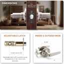 Copper Creek DL1231SS Daley Push Button Privacy Door Lever, Satin Stainless