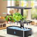 Hydroponics Growing System Kits,Smart Indoor Herb Garden with 24W LED Grow Light Planting Height Adjustablewith,12 Pods Plant Germination Kit,with Quiet Pump, Ideal Gift for All Ages