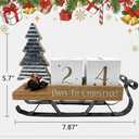 Christmas Tree Decorations for Home Santa Sleigh Countdown Calendar