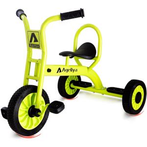 Kids Tricycle for Preschool Ages 3+, Ideal Outdoor Playground & Daycare Yard Trikes, Durable Metal Pedal Trike Gift for Boys and Girls, Sturdy Carbon Steel Frame, Inflation-Free Rubber Wheels
