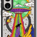 for Samsung Galaxy S25 Plus/Galaxy S24 Plus 5G Case for Women - Girls Cute Design Compatible with Magsafe Magnetic Ring Holder Stand UFO Alien Unique Pattern TPU Phone Covers for Samsung 