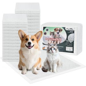 Made4Pets Pee Pads for Dogs 22"x22" 50 Ct  7-Layer Thick Puppy Pads with Bentonite Mineral Core, Quick-Dry & Odor Control, Leak-Proof Potty Pads for Small & Medium Dogs Puppies Doggie Cats Rabbits