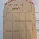 One Year Old Photo Board - My First Year Photo Display Wood Board, One in a Melon Theme Monthly Milestone Photo Board, Summer Friut 1st Birthday Decoration, 12 Months Photo Frame