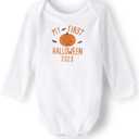 The Children's Place Baby and Newborn Long Sleeve Graphic Bodysuits (White)