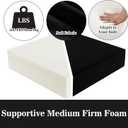HOMBYS Foam Recliner Chair Cushions for Elderly, 4" Thick Chair Pads with Back Support for Office, Non-Slip Medium Firm Seat Cushion with Lumbar Pillow (Black, 22"x22"+13" Backrest)