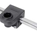 Scotty #287 Round Rail Mount Adapter 7/8",Black,Small