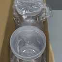 Willinglong 4 Pcs 40 oz Plastic Candy Jar with Lid for Candy Buffet Large Storage Jar Clear Food Storage Canisters Kitchen Countertop Container for Cookies Snacks Indoor Outdoor