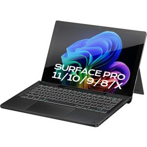Doohoeek Surface Pro 11/10/9/8/X 13 Inch Keyboard, Bluetooth Keyboard with Touch Pad & Pen Slot & Lighting Keys Compatible with Surface Pro Copilot+ 13", Ultra-Slim Keypad for Windows 11, Black