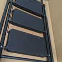 Arbusb Step Ladder, Folding Step Stool with Wide Anti-Slip Pedals, Sturdy Steel Ladder with Handrail, Space-Saving, Portable for Home & Adults, 3 Step Ladder