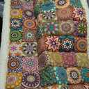 LRIKOEU Boho Large Plaid Square Pet Mat Bed Couch Cover, Non Slip Couch Cover, Dog Blankets for Large Dogs, Blanket Dog Bed Cover Pet Dog Couch Cover Protector(Size:70x210cm/27.6x82.7in)