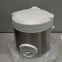 WHITE TIGER 1.5L Mini Rice Cooker for 5 Cups Uncooked (6 Cups Cooked), Smart Rice Cookers with One Touch & Auto Keep Warm, Portable Travel Small Rice Cooker with Lid and Removable Non-stick Pot, Suitable For 1-4 People Cooking Rice, Oatmeal, Veggies